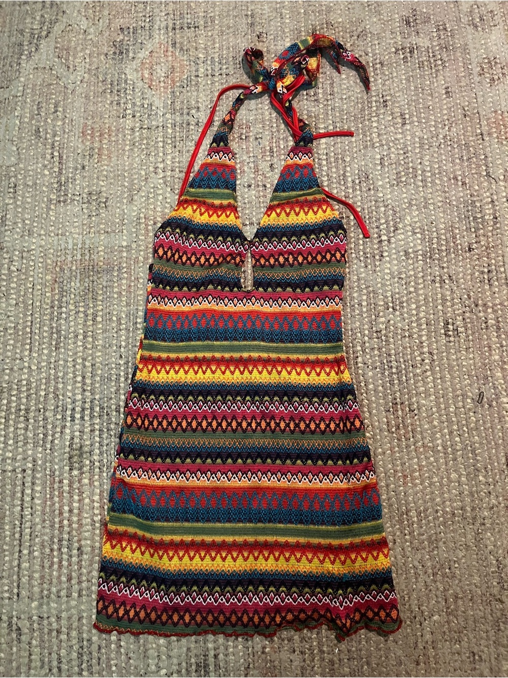 SHEIN Multicolor Halter Mini Dress